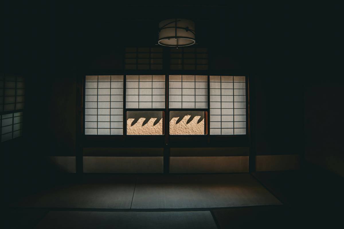 Illustration of someone doing guided meditation using headphones